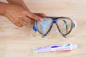 Use toothpaste to prevent goggles from fogging