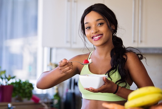 Women with a healthy lifestyle.